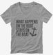 What Happens On the Boat Stays On the Boat  Womens V-Neck Tee
