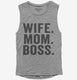 Wife Mom Boss  Womens Muscle Tank