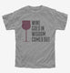 Wine Goes In Wisdom Comes Out  Youth Tee