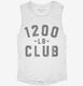 1200lb Club white Womens Muscle Tank