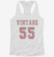 1955 Vintage Jersey white Womens Racerback Tank