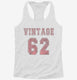 1962 Vintage Jersey white Womens Racerback Tank