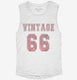 1966 Vintage Jersey white Womens Muscle Tank