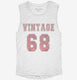 1968 Vintage Jersey white Womens Muscle Tank