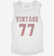 1977 Vintage Jersey white Womens Muscle Tank