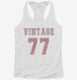 1977 Vintage Jersey white Womens Racerback Tank