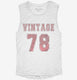 1978 Vintage Jersey white Womens Muscle Tank