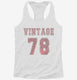 1978 Vintage Jersey white Womens Racerback Tank