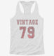 1979 Vintage Jersey white Womens Racerback Tank