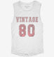 1980 Vintage Jersey white Womens Muscle Tank