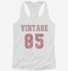 1985 Vintage Jersey white Womens Racerback Tank