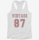 1987 Vintage Jersey white Womens Racerback Tank