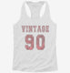 1990 Vintage Jersey white Womens Racerback Tank
