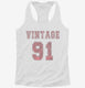 1991 Vintage Jersey white Womens Racerback Tank