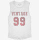1999 Vintage Jersey white Womens Muscle Tank