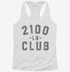 2100lb Club white Womens Racerback Tank