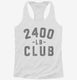 2400lb Club white Womens Racerback Tank