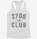 2700lb Club white Womens Racerback Tank