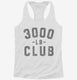 3000lb Club white Womens Racerback Tank