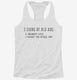 3 Signs Of Old Age Funny white Womens Racerback Tank