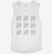 44th Birthday Tally Marks - 44 Year Old Birthday Gift white Womens Muscle Tank