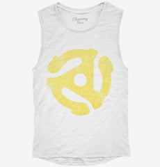 45 Record Adapter Womens Muscle Tank