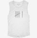 6th Birthday Tally Marks - 6 Year Old Birthday Gift white Womens Muscle Tank