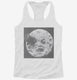 A Trip To The Moon white Womens Racerback Tank