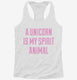 A Unicorn Is My Spirit Animal  Womens Racerback Tank
