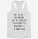 According To Chemistry Alcohol Is A Solution white Womens Racerback Tank
