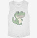 Adorable Little Alligator white Womens Muscle Tank
