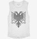 Albanian Eagle white Womens Muscle Tank
