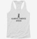 Always 3 Moves Ahead Funny Chess Club white Womens Racerback Tank