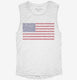 American Flag white Womens Muscle Tank