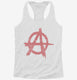 Anarchy Spray Paint white Womens Racerback Tank