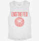 Anti Federal Reserve System Logo white Womens Muscle Tank
