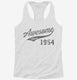 Awesome Since 1954 Birthday white Womens Racerback Tank