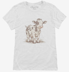 Baby Cow Farm Animal Womens T-Shirt