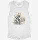 Bear Playing Guitar  Womens Muscle Tank