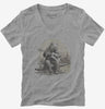 Bear Playing Guitar Womens Vneck