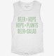 Beer Is Salad white Womens Muscle Tank