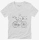 Bicycle Patent 1860  Womens V-Neck Tee