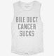 Bile Duct Cancer Sucks white Womens Muscle Tank