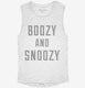 Boozy And Snoozy white Womens Muscle Tank