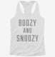 Boozy And Snoozy white Womens Racerback Tank