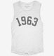 Born In 1963 white Womens Muscle Tank