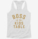 Boss Of The Kids Table  Womens Racerback Tank