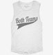 Both Teams Funny Bisexual white Womens Muscle Tank