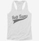 Both Teams Funny Bisexual white Womens Racerback Tank