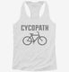 CYCOPATH Funny Cycling Road Bike Bicycle white Womens Racerback Tank